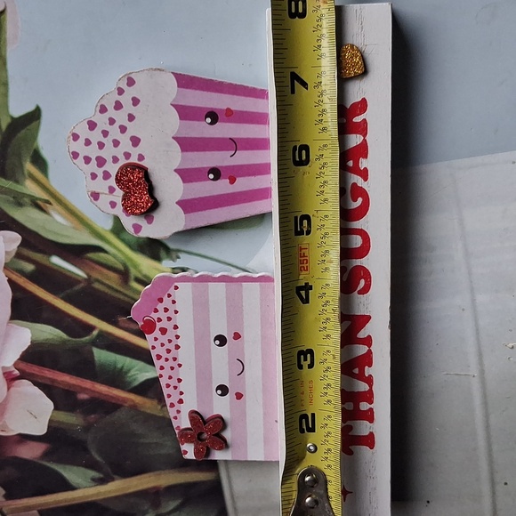 Pink Cakes Valentines Wood Block Decor - Picture 4 of 4